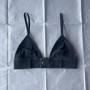 Alexander Wang Trompe Loeil Denim Bra Top